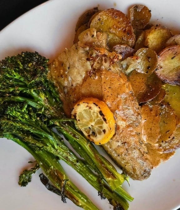 Lemon Miso Walleye.