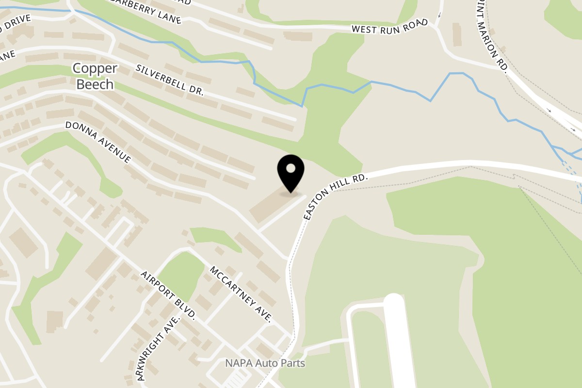 Map showing the location of Kavel's Restaurant & Venue on 3013 Northpointe Plaza in Morgantown